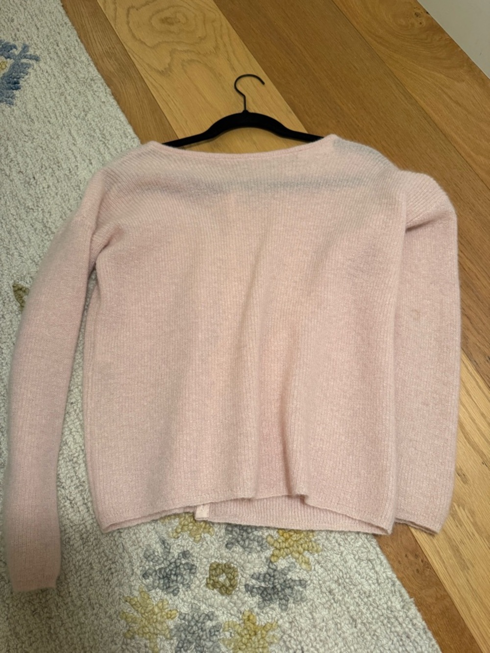Sezane Light Pink Women's Button-Front Sweater Cardigan - Picture 7 of 7